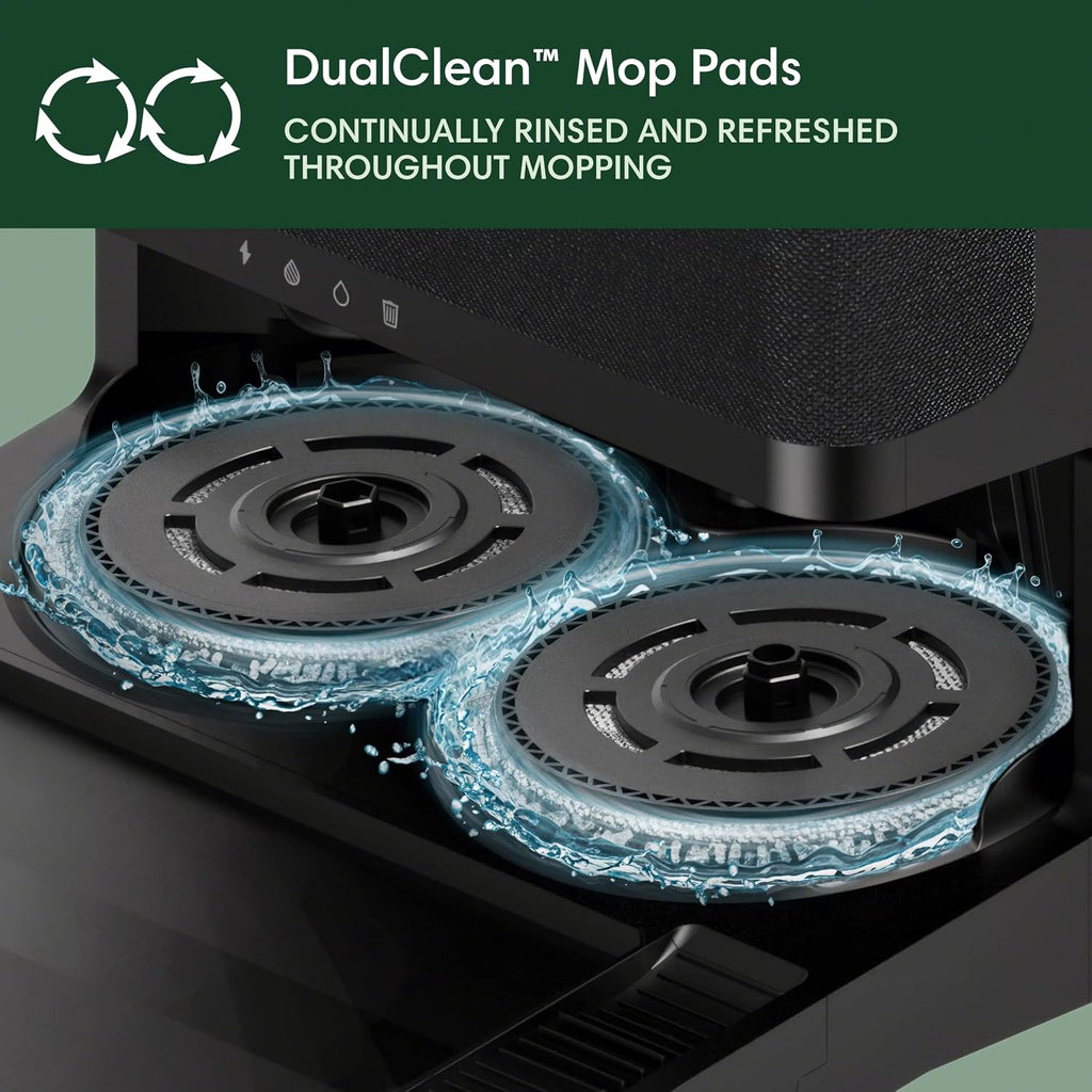 iRobot Roomba Plus 405 (G181) 2in1 Vacuum & Mop Robot with AutoWash Dock - Dual Spinning, Smart & Fast Mapping, Ideal for Pet Hair, Self-Empties 75 Days, Intense Suction, Pad Washing & Drying
