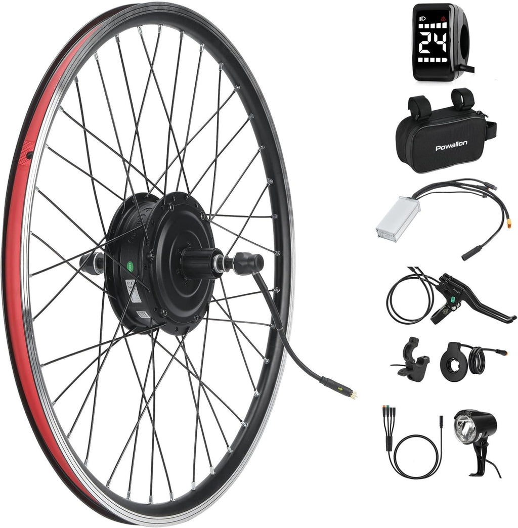 BAFANG 48V500W Electric Motor Kit, Rear/Front Drive Wheel Kit for 20' 24' 26' 27.5' 700C Bicycles, Compatible with Rim & Disc Brakes (100mm/135mm Hub Spacing)