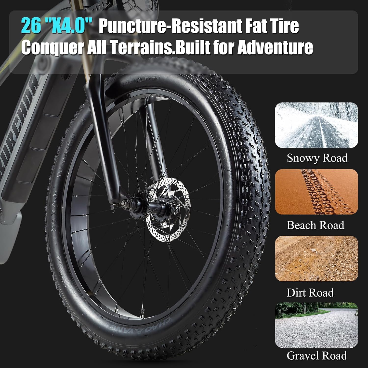 DAMSON Electric Bike for Adults Dual Motor AWD 5000W/3000W/1500W Peak 40MPH/30MPH Dirt Ebike, 52V/48V Max-Output Up to 65/80/120/160 Miles Long Range, 26' Full Suspension Fat Tire Mountains Bicycle