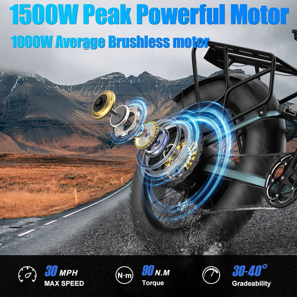 DAMSON Electric Bike for Adults Dual Motor AWD 5000W/3000W/1500W Peak 40MPH/30MPH Dirt Ebike, 52V/48V Max-Output Up to 65/80/120/160 Miles Long Range, 26' Full Suspension Fat Tire Mountains Bicycle