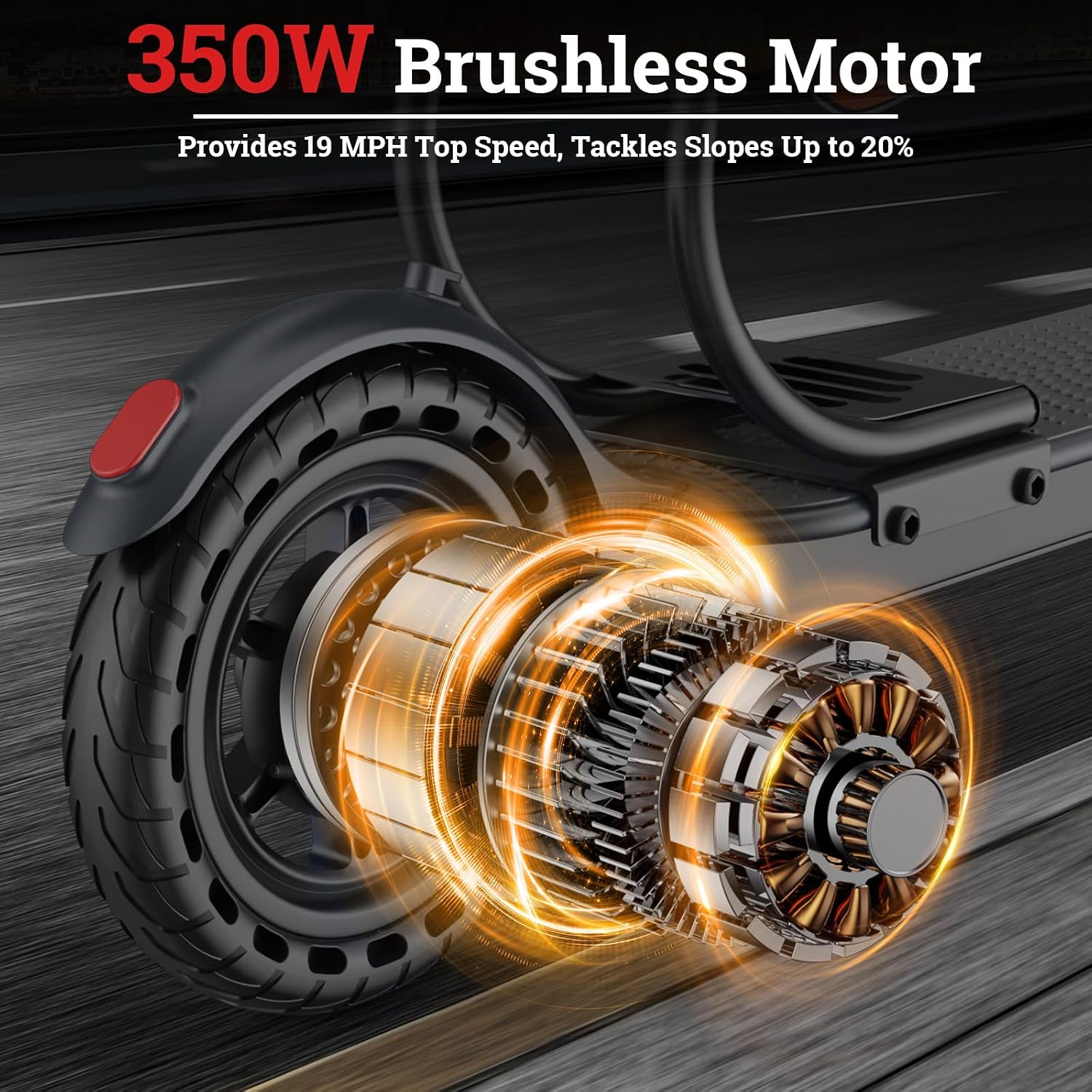 Qlaway Electric Scooter for Adults, 350W/500W Motor, 16-22 Miles Range, 8.5'/10' Solid Tires, Dual Braking & Suspension, Folding Portable Commuting E-Scooter with App