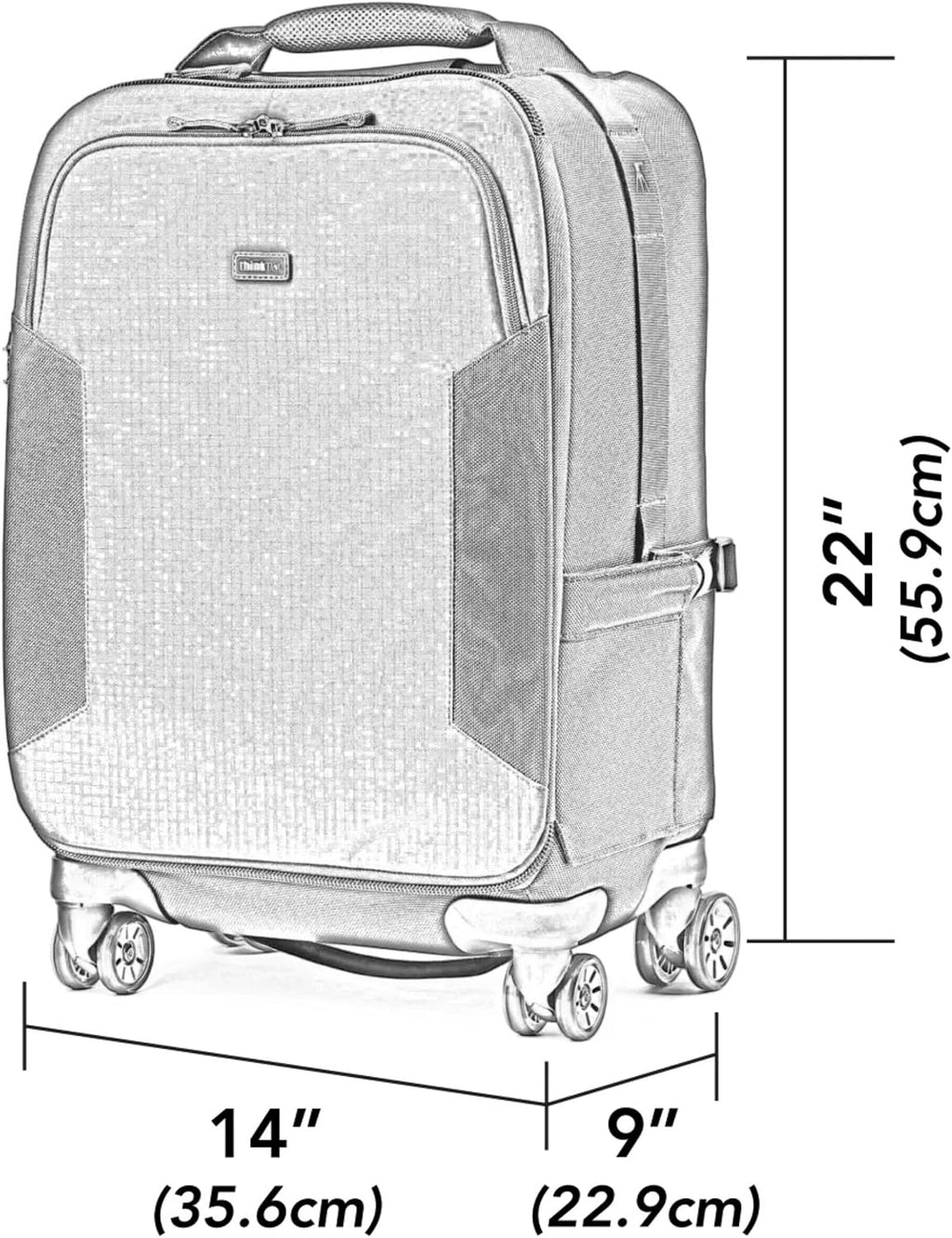 Think Tank Roller Derby V2, 4 Spinner Wheel Rolling Carry-On Case for Camera, Photography and Video Equipment for Travel