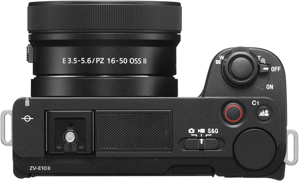 Sony Alpha ZVE10 II - APS-C Interchangeable Lens Mirrorless Content Creators' Camera - Black - with Lens