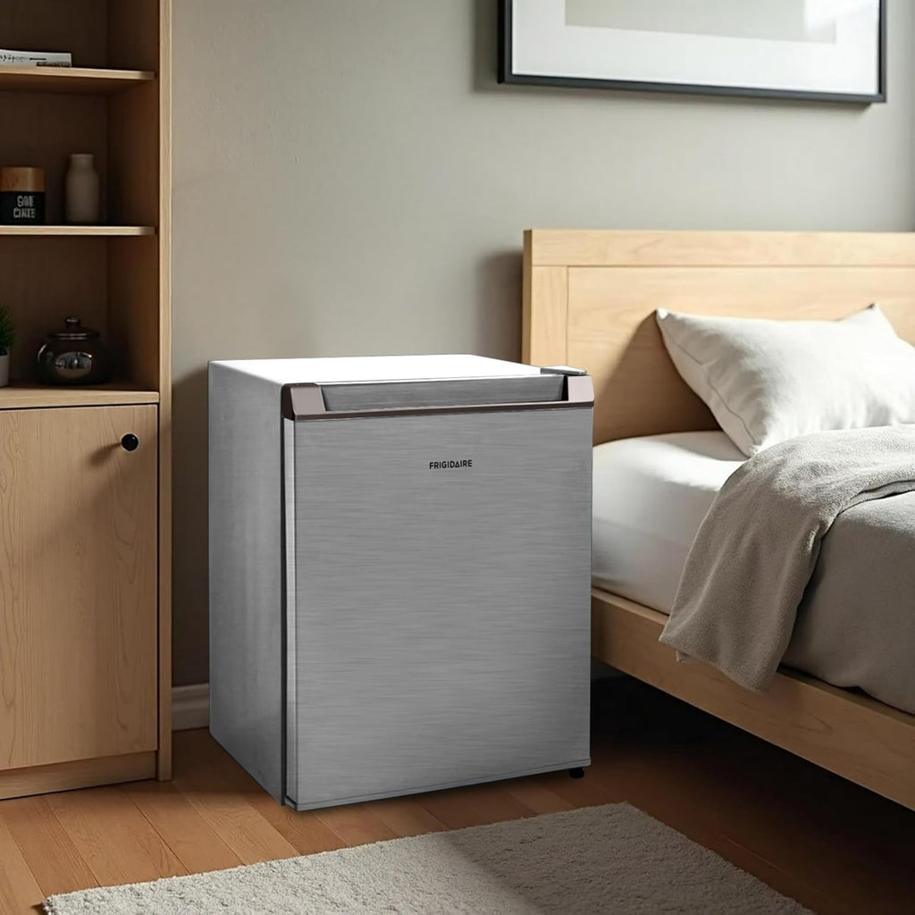Frigidaire Retro Compact Mini Fridge with Freezer Compartment, Chrome Handles, Built-in Water Dispenser, (1.8 cu ft)
