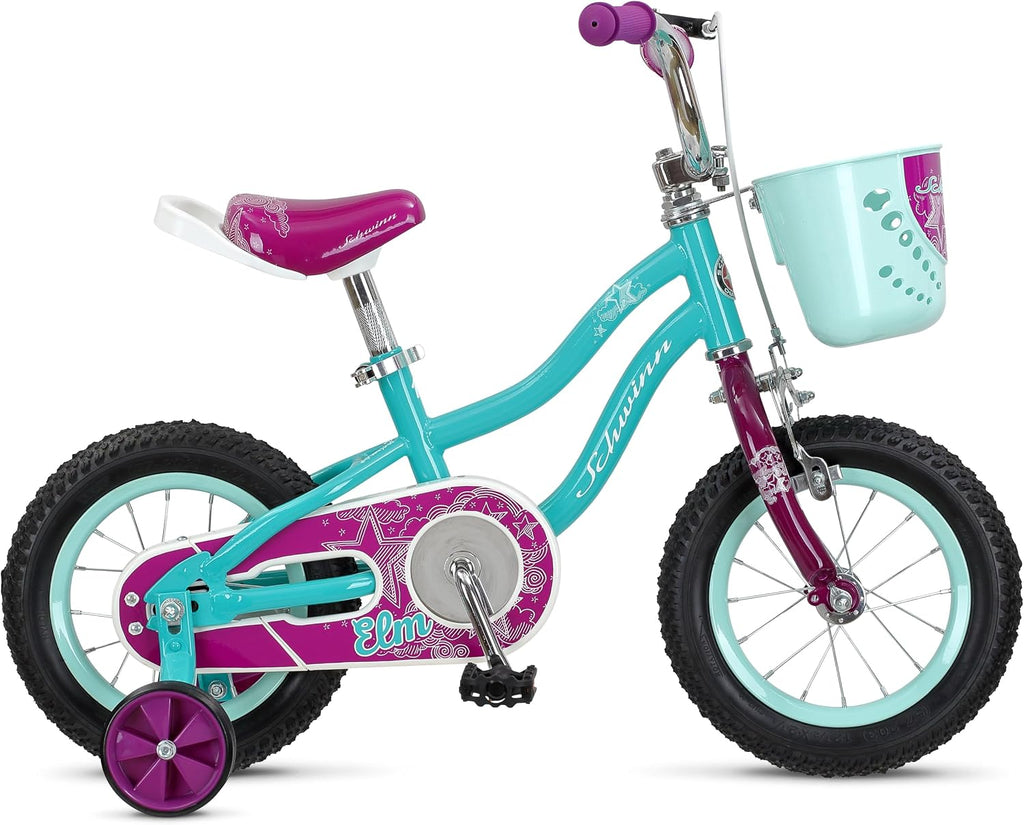 Schwinn Elm Bike, 12 Inch Bike for Kids Ages 2-4, SmartStart Ergonomic Design for Kids, Adjustable Seat Grows with your Child, Rear Coaster Brake and Front Caliper Brake, Training Bicycle