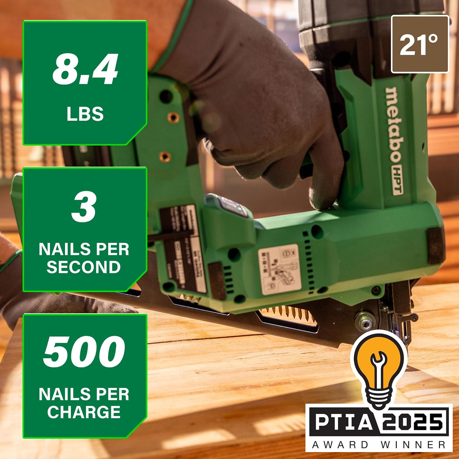 Metabo HPT 18V MultiVolt Cordless 21° Framing Nailer Kit, 3-1/2' Plastic Strip Framing Cordless Nailer, Power Tool with 4.0Ah Lithium Ion Battery, Drives 2' to 3-1/2' Nails, NR1890DRA