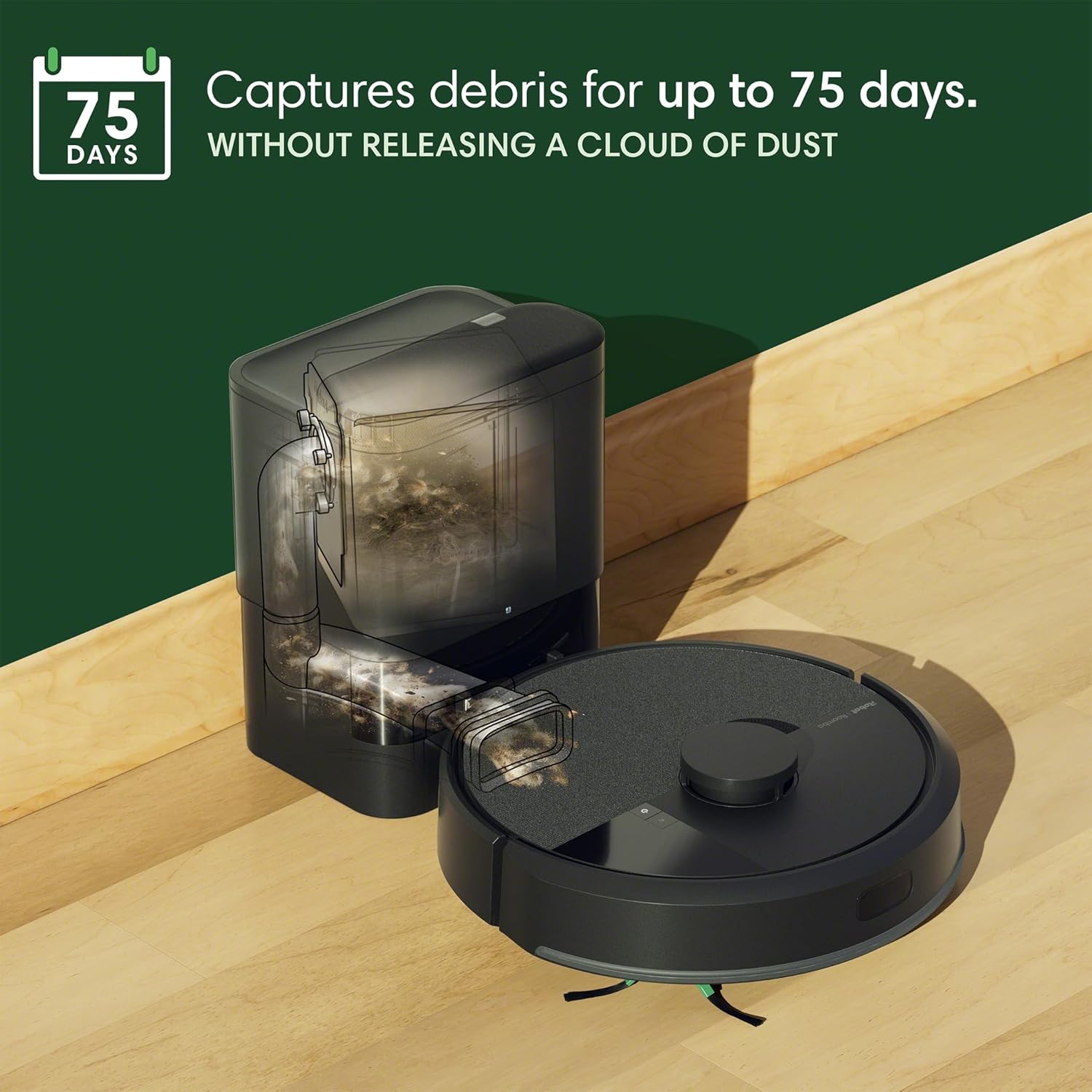 iRobot Roomba 105 Combo Robot Vacuum & Mop with AutoEmpty Dock - Self-Empties for 75 Days, Intense Power-Lifting Suction, LiDAR Navigation, Multiple Cleaning Modes, Avoids Mopping Carpet
