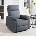 HOMCOM Swivel Rocker Recliner Chair, Wide Glider Rocking Single Sofa with Pocket Spring, Footrest, Modern Fabric Overstuffed Reclining Chair for Living Room, Bedroom, Quick Assembly, Gray