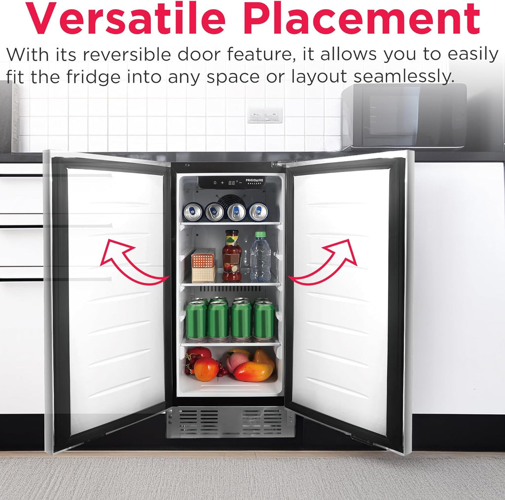 Frigidaire 3 Cu Ft Capacity built in fridge, under counter, frost free, Stainless Steel