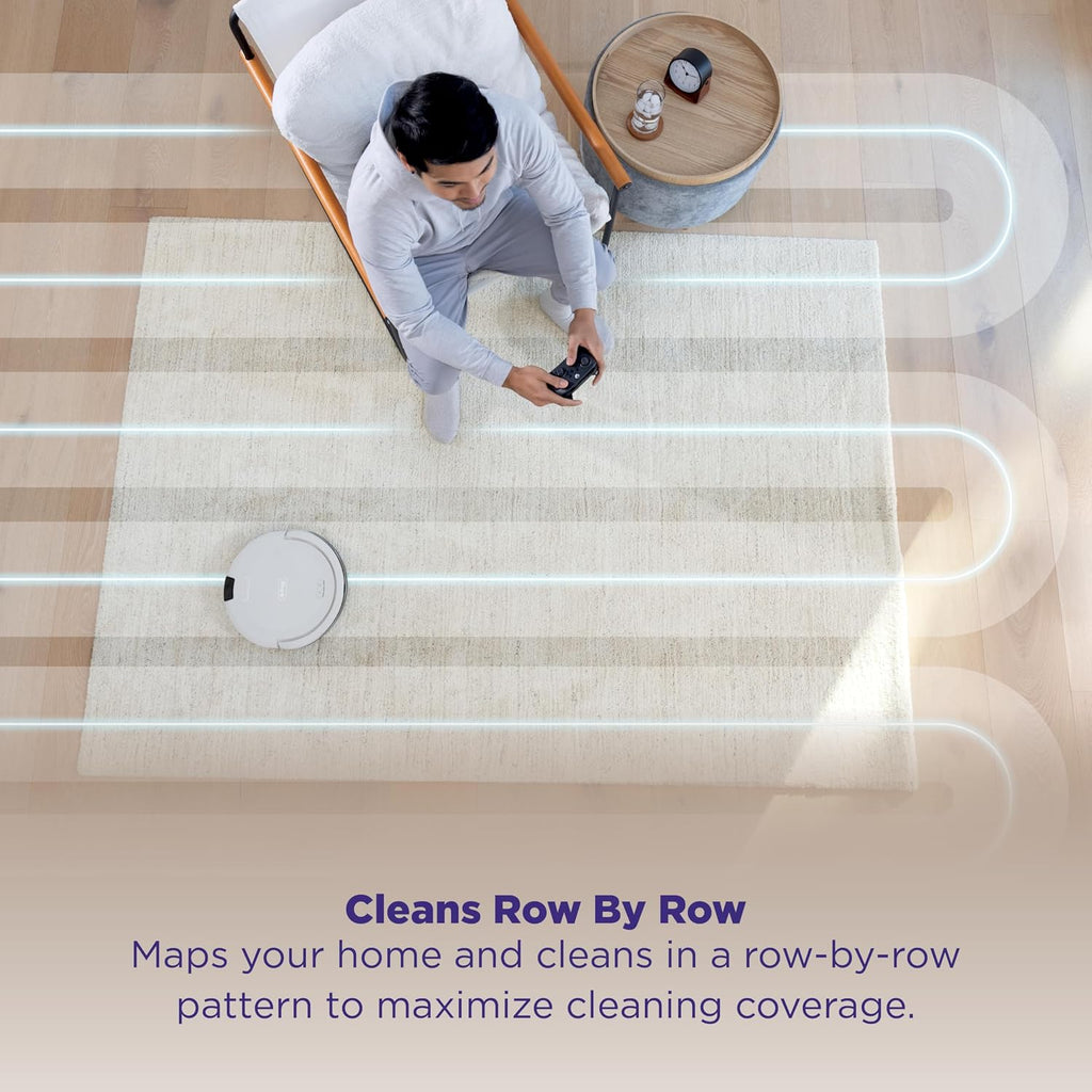 Shark Navigator | Robot Vacuum Cleaner with Powerful Suction for Pet Hair, Rugs, Carpets & Hard Floors | Bagless Self-Empty Base | 30-Day Capacity | SmartPath LiDAR Navigation | White | AV2110S