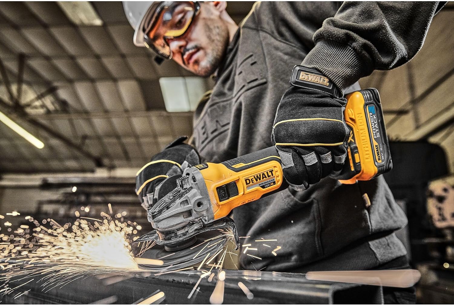 DEWALT 20V MAX* XR Angle Grinder with Kickback Brake, Slide Switch, 4-1/2-Inch, Tool Only (DCG405B)