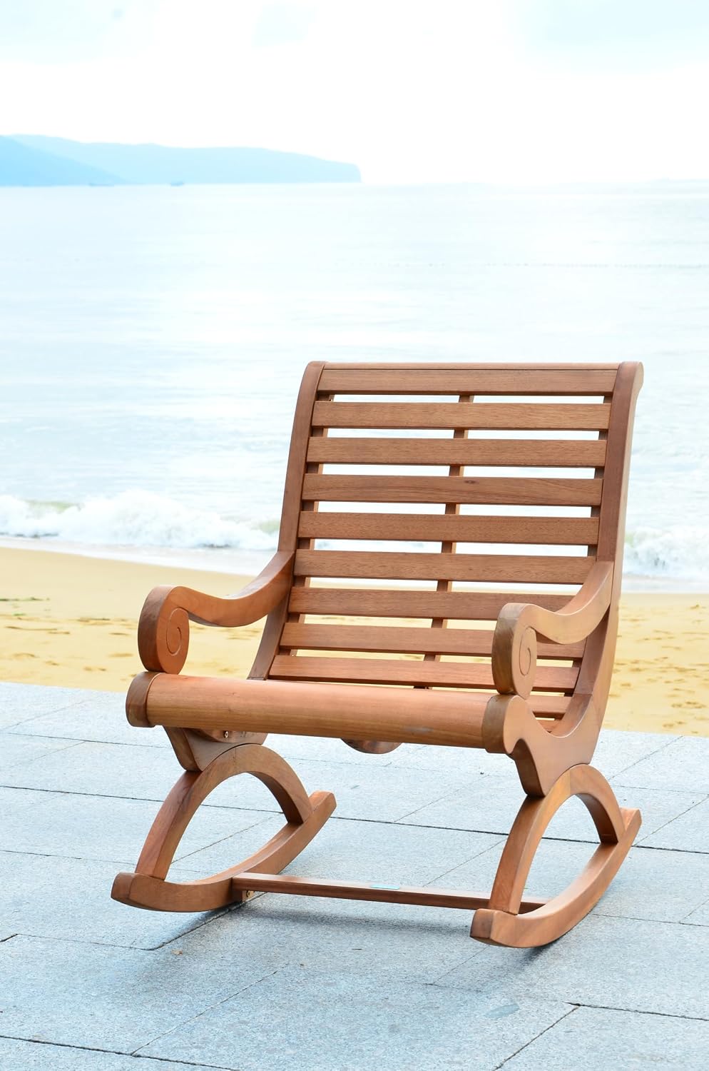 Safavieh Outdoor Collection Sonora Rocking Chair, Teak Brown