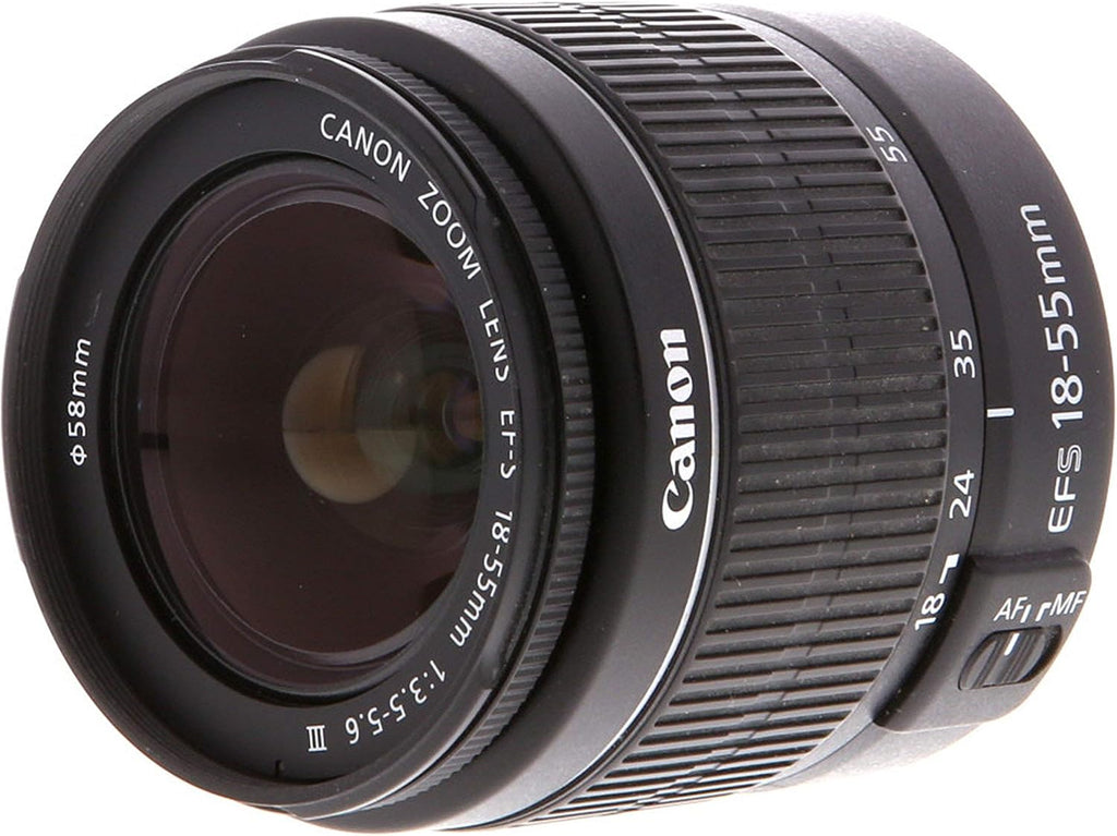 Canon EOS 2000D (Rebel T7) DSLR Camera w/Canon EF-S 18-55mm F/3.5-5.6 Zoom Lens + Case + 128GB Memory (28pc Bundle) (Renewed) Black