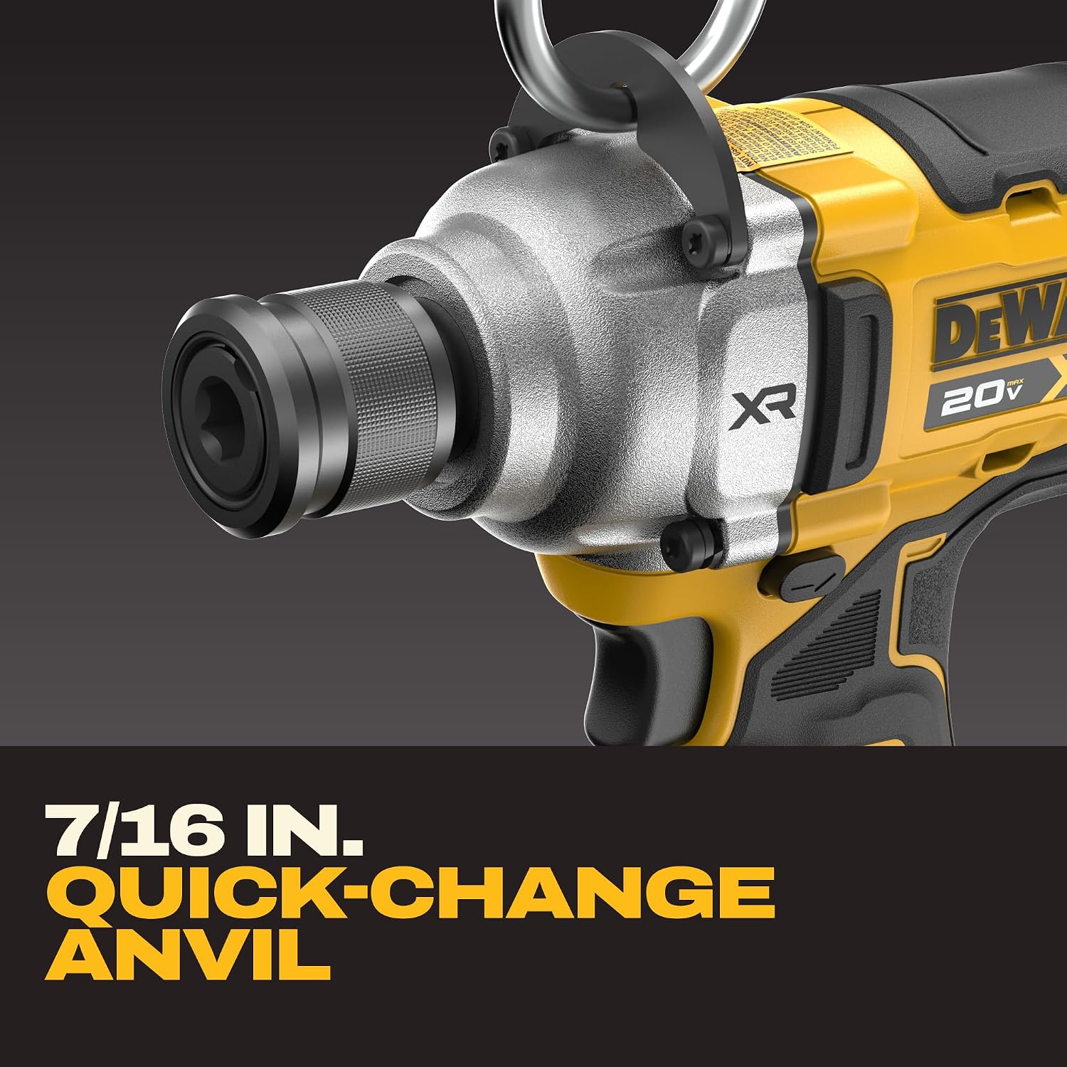 DEWALT 20V MAX XR Impact Wrench Cordless 7/16 inch Brushless Impact Gun, 4-Mode Speed Selection Including Timber Screw, Tool Only (DCF937B)