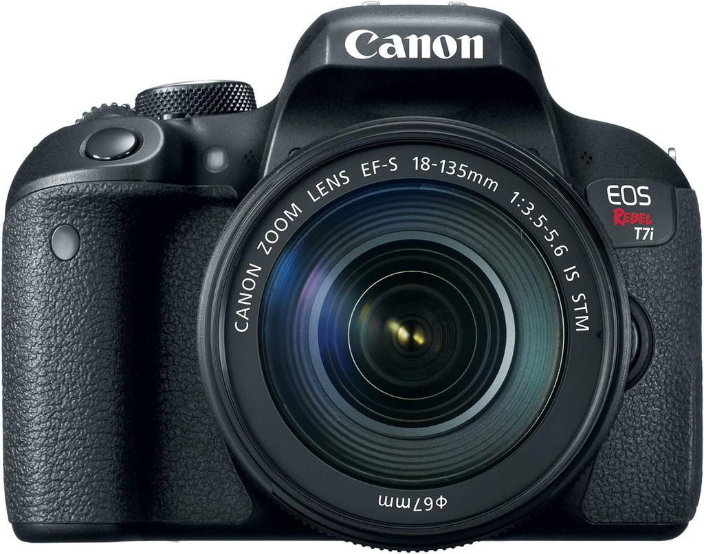 Canon EOS Rebel T7i DSLR Camera with 18-55mm Lens - Black (Renewed)