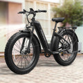 PUCKIPUPPY Electric Bike for Adults 500W, Step-Through Design, 26' Fat Tire Electric Mountain Hunting Bike, 48V 15AH Max 20MPH Off-Road Ebike with Rear Storage Shelf
