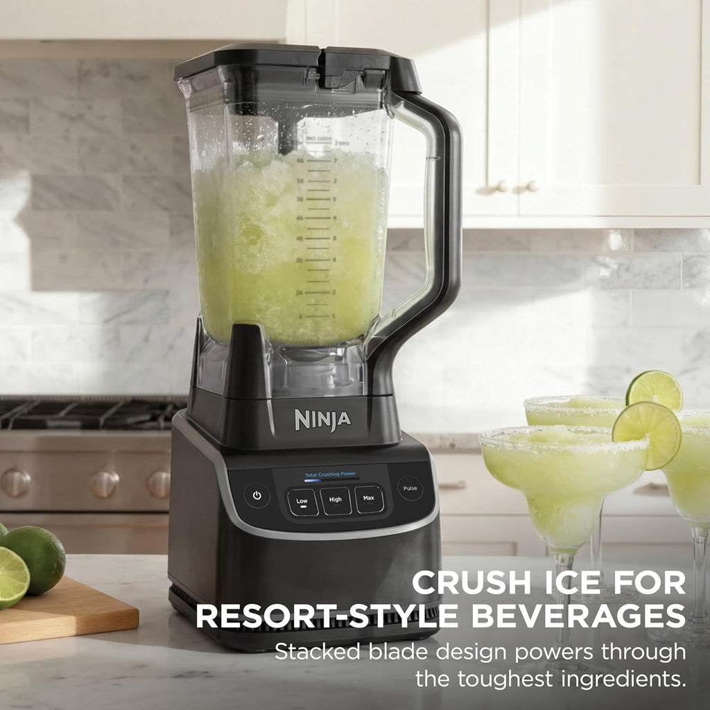 Ninja UltraCrush Professional Blender | 1000W Power, XL 72-oz.* Pitcher | Total Crushing Technology | 3 Manual Speeds for Smoothies, Sauces & More | Full-Size Countertop | Black | BP201