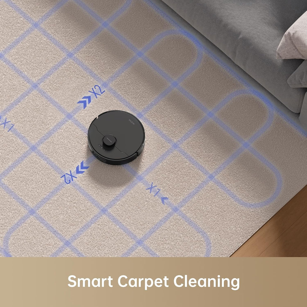 Mova S10 Robot Vacuum Cleaner with 7000Pa Suction, 260 Mins Run Time, Liftable Brush, Self-Charging Robotic Vacuum Cleaner for Home, Pet Hair, Hard Floors, App & Voice Control