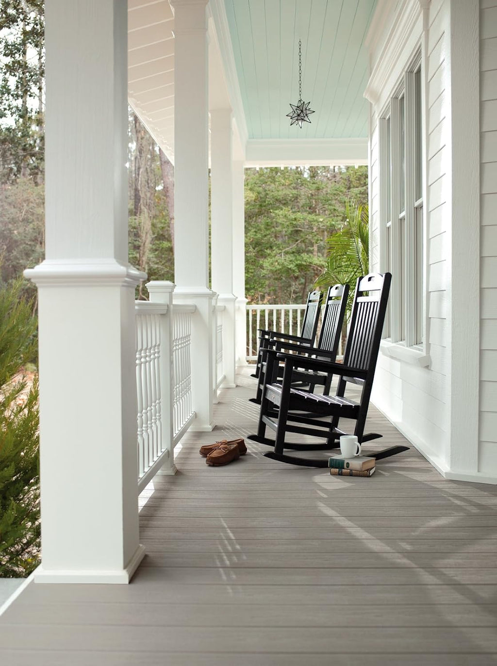 Trex Outdoor Furniture by Polywood Yacht Club Rocker Chair, Classic White (TXR100CW)