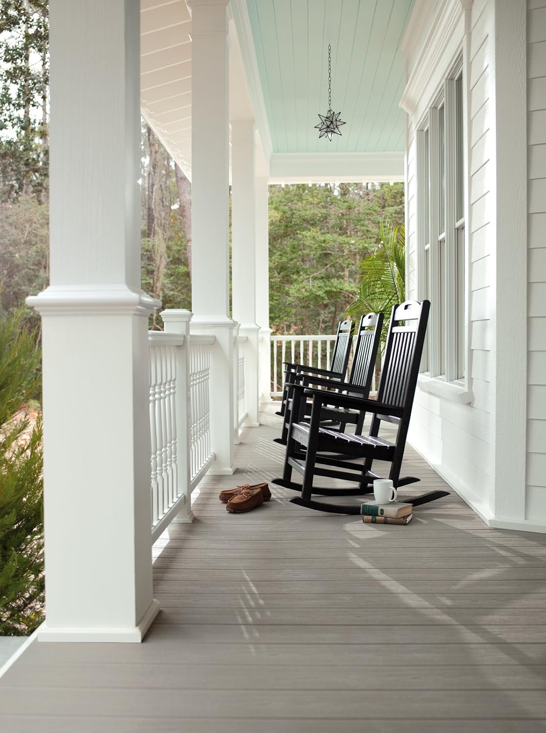 Trex Outdoor Furniture by Polywood Yacht Club Rocker Chair, Classic White (TXR100CW)