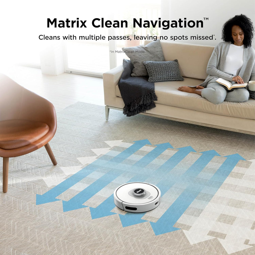 Shark Matrix Clean | Robot Vacuum Cleaner with Powerful Suction for Pet Hair, Rugs, Carpets & Hard Floors | Self-Empty Base | 60-Day Capacity | Voice Control | LiDAR Navigation | Cool Grey | AV2511AE