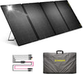 SunJack 400W Foldable Solar Panel Charger, 48V Portable ETFE Solar Charger for Power Station, Generator, Battery | IP68 Waterproof with Kickstand for Camping, RV, Travel, Off-Grid & Emergency Power