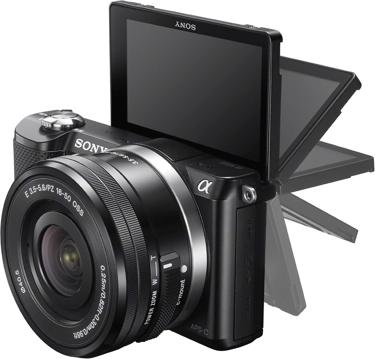 Sony Alpha a5000 Mirrorless Digital Camera with 16-50mm OSS Lens (Black) (Renewed)