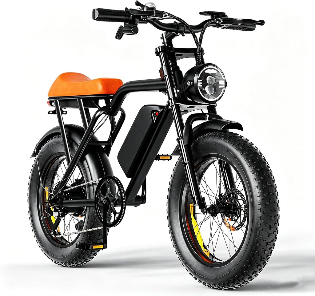 VoltCycle Electric Bike for Adults, Peak 1500W Ebike, 33MPH 60Miles Electric Mountain Bike, 20' Fat Tire Adult Electric Bicycle with 48V 15.6AH Battery, Dual Disc Brake, 7 Speed, Full Suspension