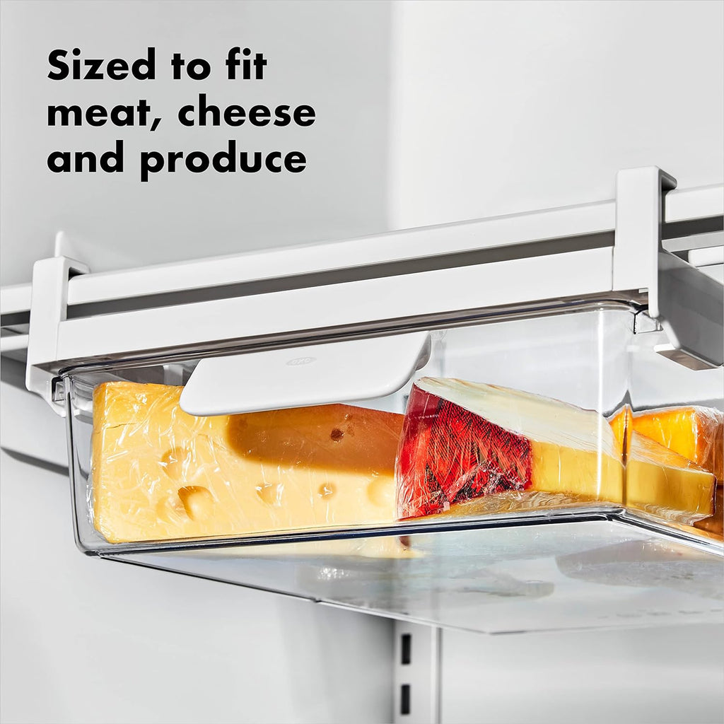 OXO Good Grips Fridge Undershelf Drawer 14 in - for Deli Meat, Cheese, Produce and More (Pack of 4)