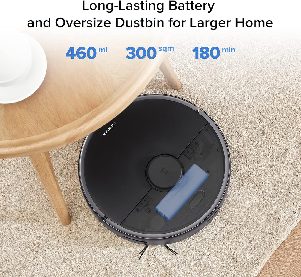 roborock S4 Max Robot Vacuum with Lidar Navigation, 2000Pa Strong Suction, Multi-Level Mapping, No-go Zones, Ideal for Carpets and Pets Robotic Vacuum