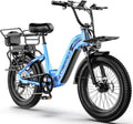 Cybervelo 1500W Motor Peak Electric Bike for Adults and Teenagers, 48V 20AH Removable Battery Step Thru EBike, 30+MPH, 80 Miles Max Range, 20' Fat Tire Adult Electric Bicycles for 7 Speed