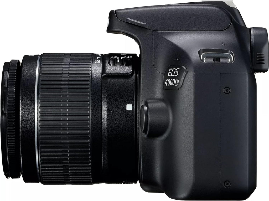 Canon EOS 4000D / Rebel T100 DSLR Camera w/EF-S 18-55mm F/3.5-5.6 Zoom Lens + 64GB Memory, LED Video Light, Filter, Tripod and More (Renewed)