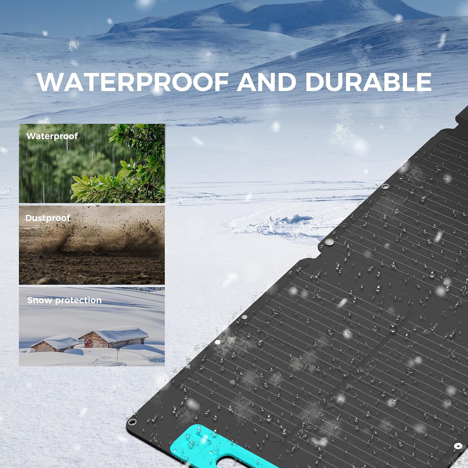 200W Portable Solar Panel, 200 Watt for Portable Power Station, Foldable Solar Charger with Carry Case,IP65 for Outdoor, RVs, Backyard