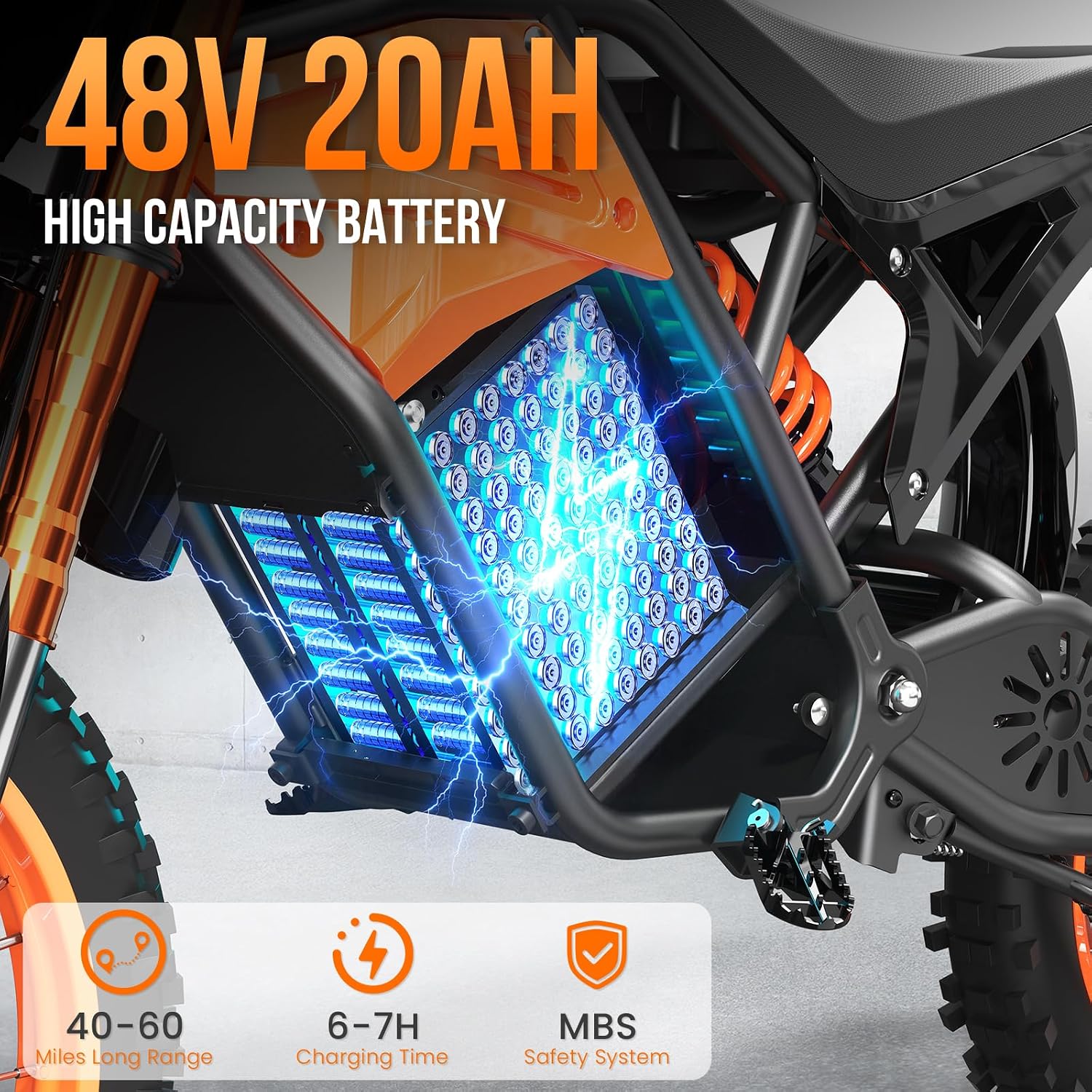 EILLEO Electric Dirt Bike for Adults Teens 48V, E Dirtbike Ebike with 3000W Motor, Electric Motorcycle with 14'/12' Fat Tire, 37.5MPH Hydraulic Brakes & Full Suspension, Fit Age 13+