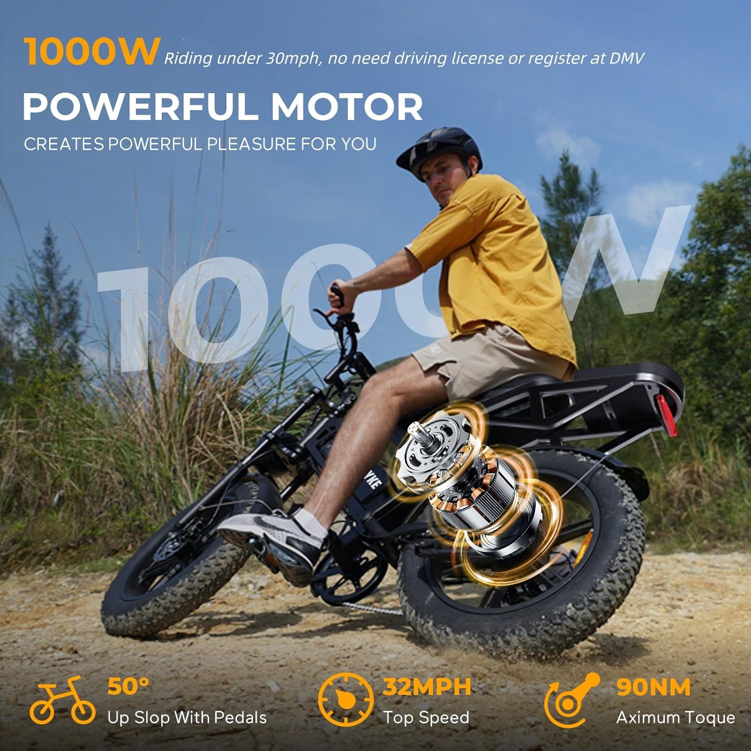 Tamobyke V20 Series Moped 750W/1500W Electric Bike for Adults,28mph/30mph/33mph Ebike&25-68Miles PAS Range,48V15.6ah/18.2ah/ (874Wh) Larger Battery, 20'' Fat Tire Electric Bike,UL 2849 Certified.