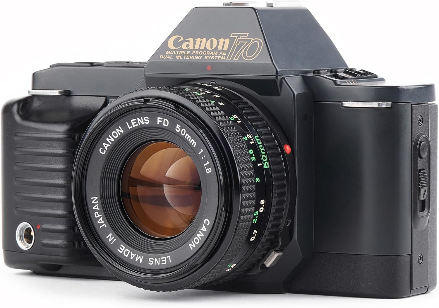 Canon T70 35MM SLR Film Camera kit With FD mount Zoom Lens Works with Color and B&W film. (Renewed)