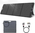 200W Portable Solar Panel, ETFE Foldable Solar Panel Charger with Adjustable Kickstand,23.7% High Efficiency,IP65 Waterproof, for Power Station Outdoor Camping RV Emergency Power Supply