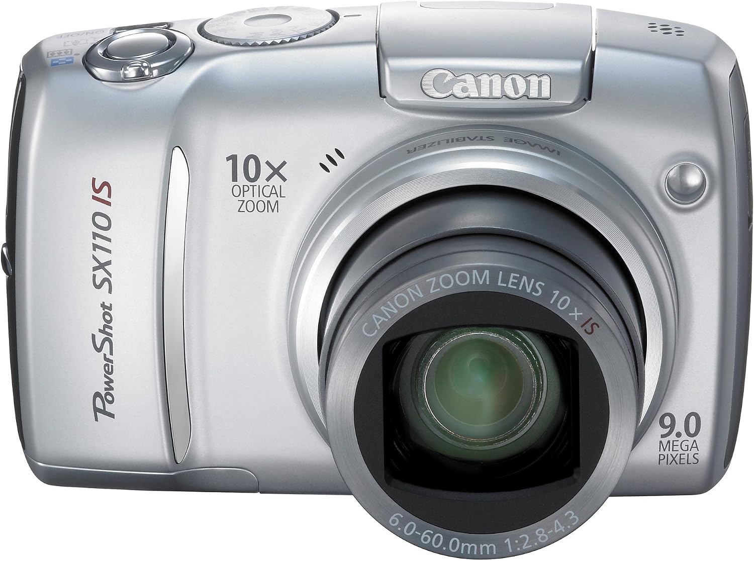 Canon Powershot SX110IS 9MP Digital Camera with 10x Optical Image Stabilized Zoom (Silver)