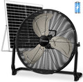 20' Large Solar Fan, Portable Battery Operated Floor Fan, 50W Rechargeable Solar Powered Wireless Camping Fan Outdoor, Waterproof, Hi-airflow, Cordless, for Outside Home Garage Gym Patio Travel