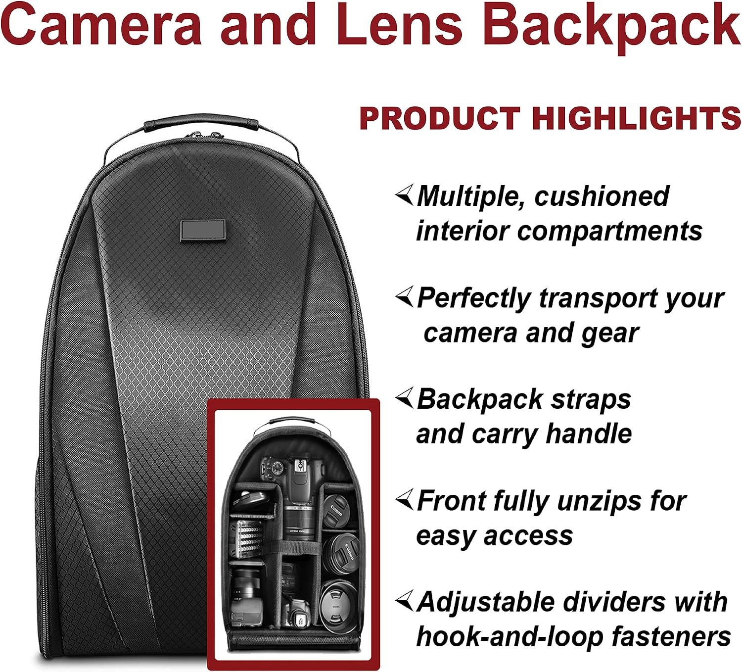 Canon EOS 2000D / Rebel T7 DSLR Camera with EF-S 18-55mm Zoom Lens + SanDisk 64GB Memory Card + Tripod + Case + Wideangle Lenses + ZeeTech Accessory Bundle (20pc Bundle) (Renewed)