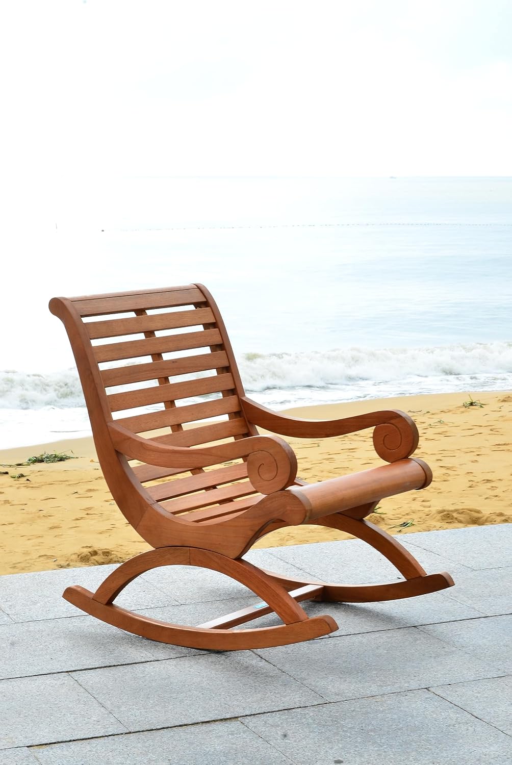Safavieh Outdoor Collection Sonora Rocking Chair, Teak Brown