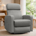 Korser Power Swivel Recliner Chairs for Adults, Electric Glider Rocking Chair Nursery, Glider Recliner Nursery Chair with Classified Side Pocket, Nursery Rocking Chairs with USB and Type-C Ports