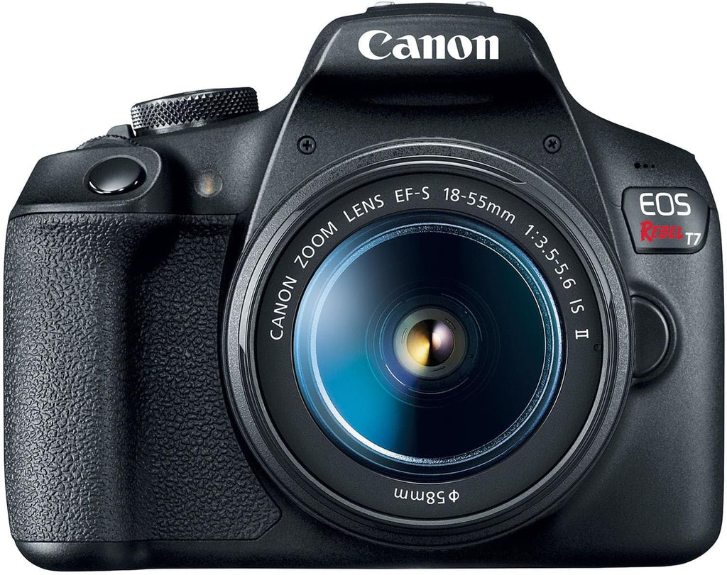 Canon EOS Rebel T7 / 2000D DSLR Camera with Canon EF-S 18-55mm f/3.5-5.6 is II and 420-800mm f/8.3 HD Telephoto Zoom Lens + 128 GB Memory + Filters + Tripod + More (33pc Bundle) (Renewed), Black