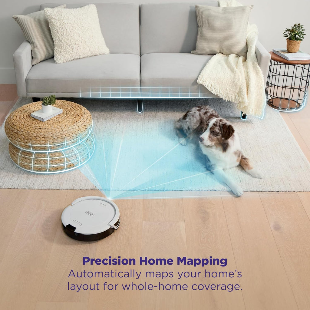 Shark Navigator Robot Vacuum with SmartPath Navigation and Self-Cleaning Brushroll, Powerful Suction, for Carpets & Hard Floors, White, AV2120