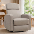 Korser Power Swivel Recliner Chairs for Adults, Electric Glider Rocking Chair Nursery, Glider Recliner Nursery Chair with Classified Side Pocket, Nursery Rocking Chairs with USB and Type-C Ports