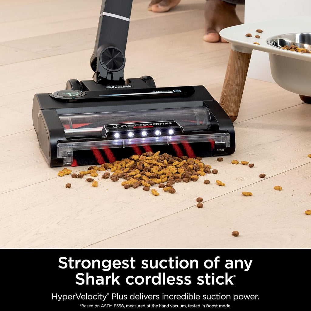 Shark IZ862H Stratos Cordless Vacuum with Clean Sense IQ and Odor Neutralizer, DuoClean PowerFins HairPro, Lightweight Powerful Vacuum Up to 60 Minute Runtime, Ash Purple (Renewed)