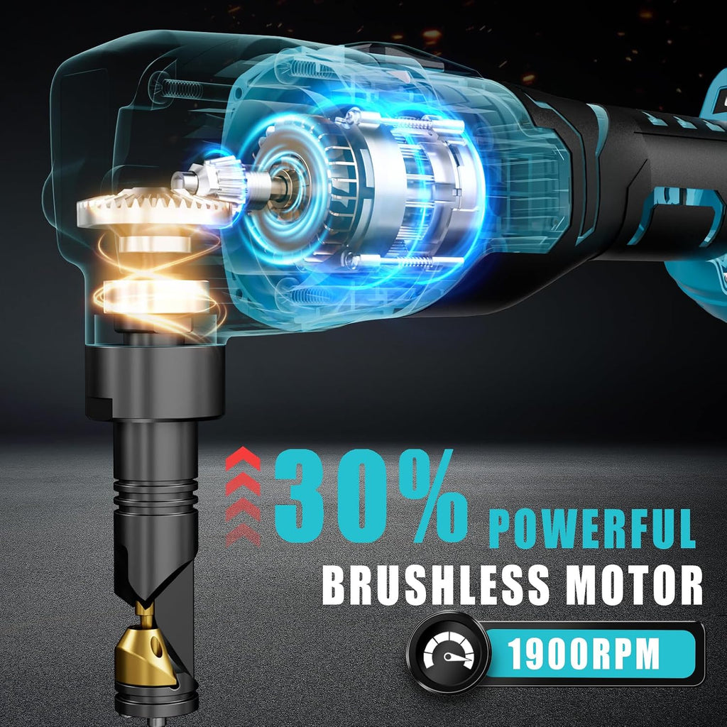 MtiolHig Cordless Metal Nibbler Compatible with Makita 18V Battery, 18-Gauge Electric Nibbler with Assist Handle & 2 Blades, 1900RPM Brushless Metal Cutter for Stainless Steel, No Battery