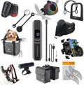 Himiway 12 in 1 Bicycle Accessories Gift Pack Include Bike Lock/Bag/Phone Holder/Speaker/Water Bottle Holder/Pump/Headlight/Taillight with Alarm/Cover/Basket/Spoke Light/Mirrors