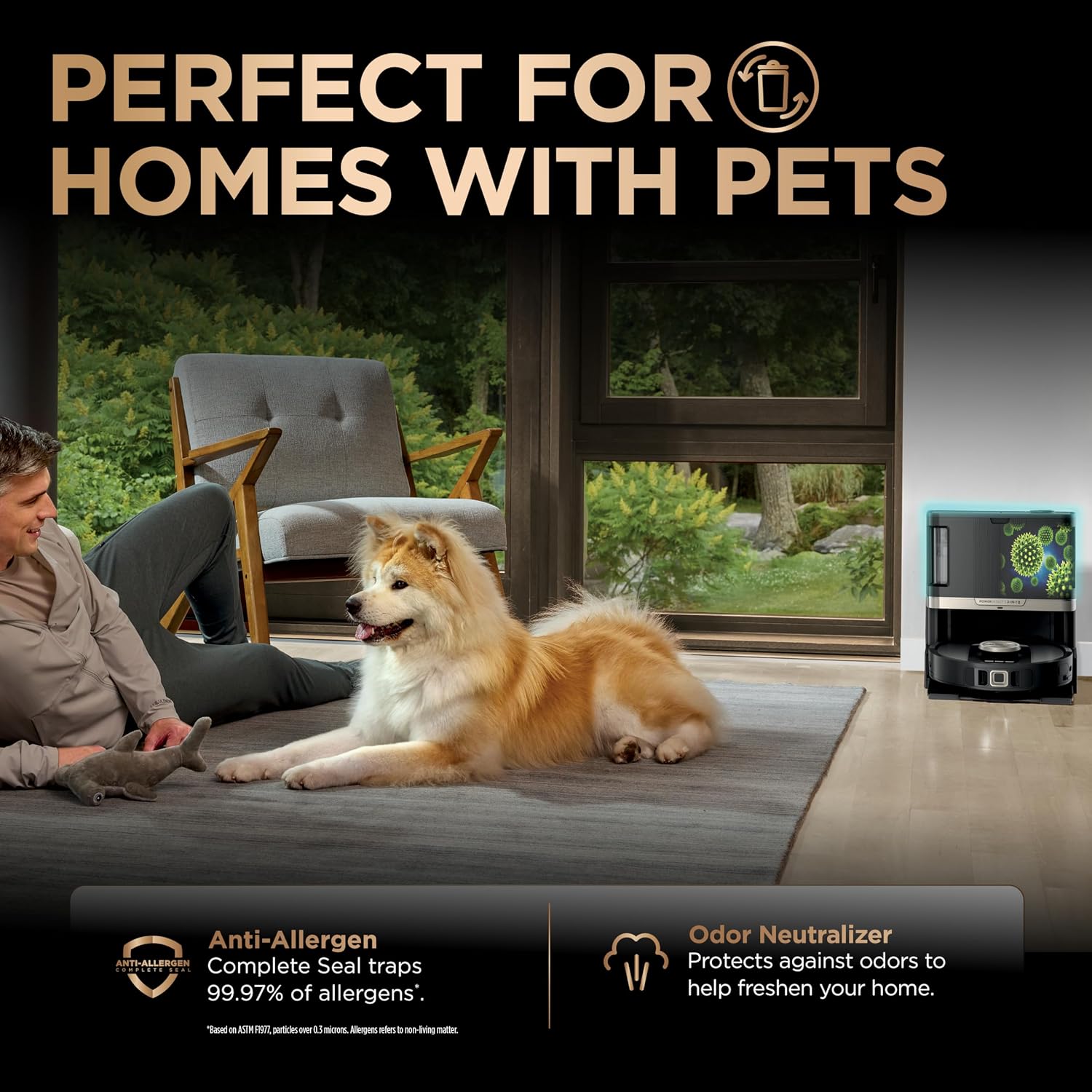 Shark Robot Vacuum & Mop Combo, PowerDetect NeverTouch Pro, Self-Emptying, Self-Refill with Self-Clean Pad Wash & Dry, 60-Day Debris Capacity, 30-Day Refill Tank, 5 Technologies, Black, AV2810ZEBK