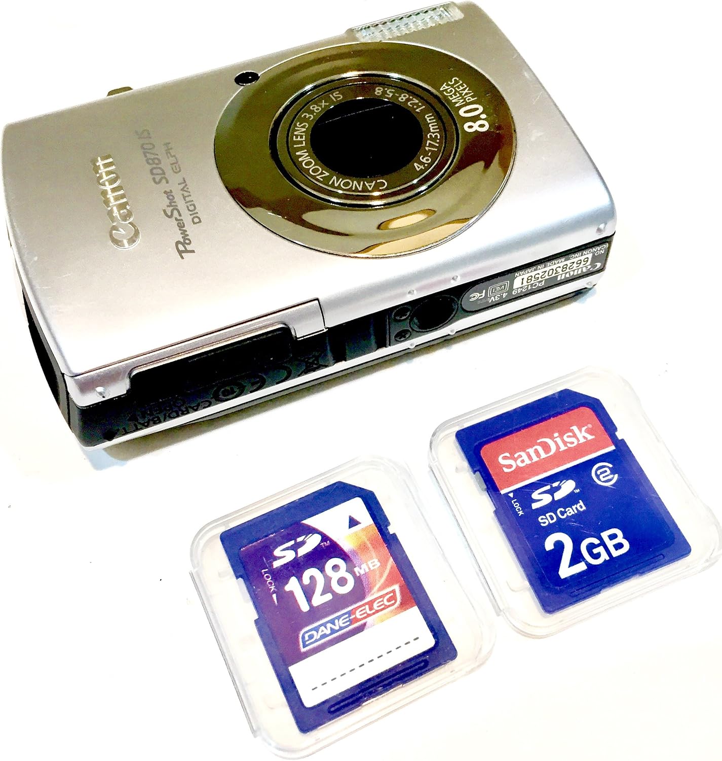 Canon PowerShot SD870IS 8MP Digital Camera with 3.8x Wide Angle Optical Image Stabilized Zoom (Silver)